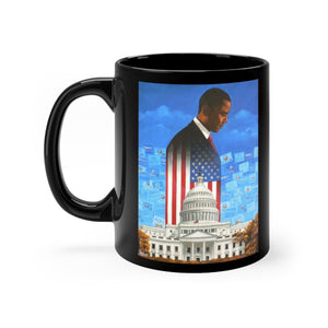 "Obama 08" Black mug 11oz